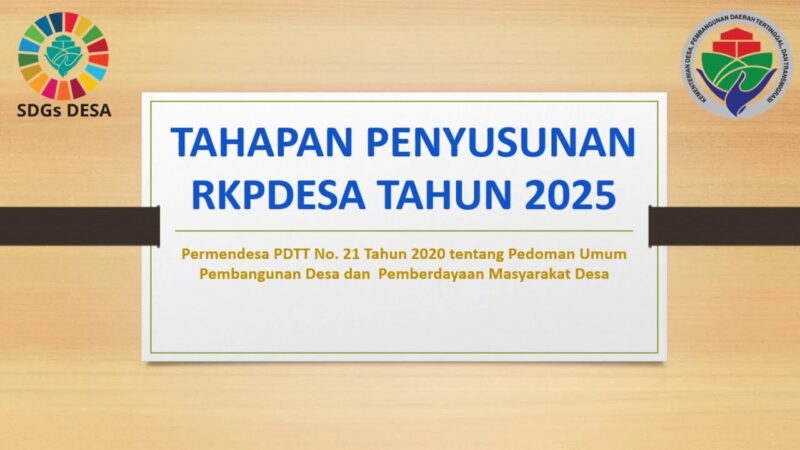 Tahapan Penyusunan Rkp Desa Tahun Sesuai Permendesa Pdtt No