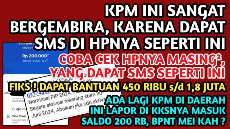 CEK HPNYA MASING-MASING! JIKA DAPAT SMS SEPERTI INI, FIX DAPAT BANTUAN ...