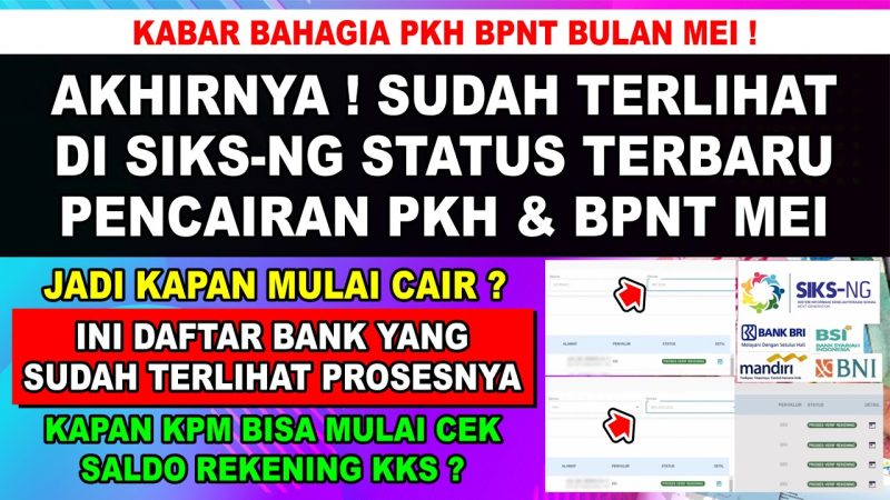 Proses Pencairan PKH BPNT Mei KKS Bank Sudah Masuk Tahap Ini BANK Ini Sudah Terlihat Di SIKS NG